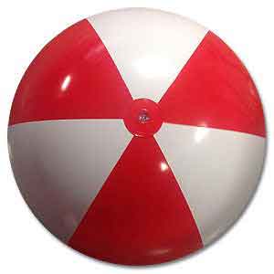 36'' Red & White Beach Balls