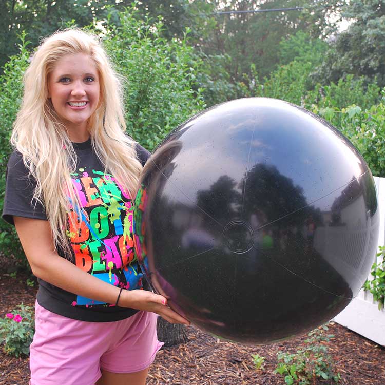 36'' Solid Black Beach Balls