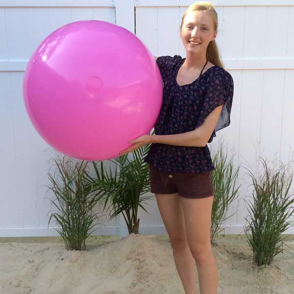 36'' Solid Pink Beach Balls