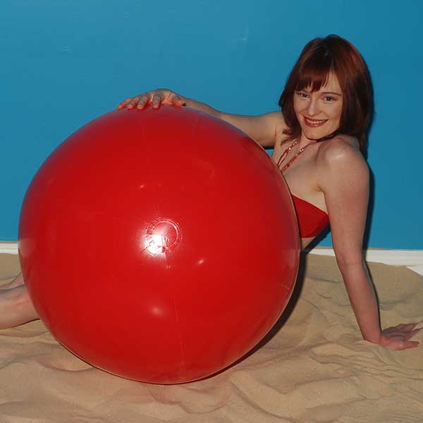 36'' Solid Red Beach Ball