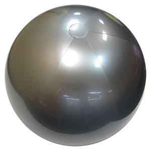 36'' Solid Silver Beach Balls