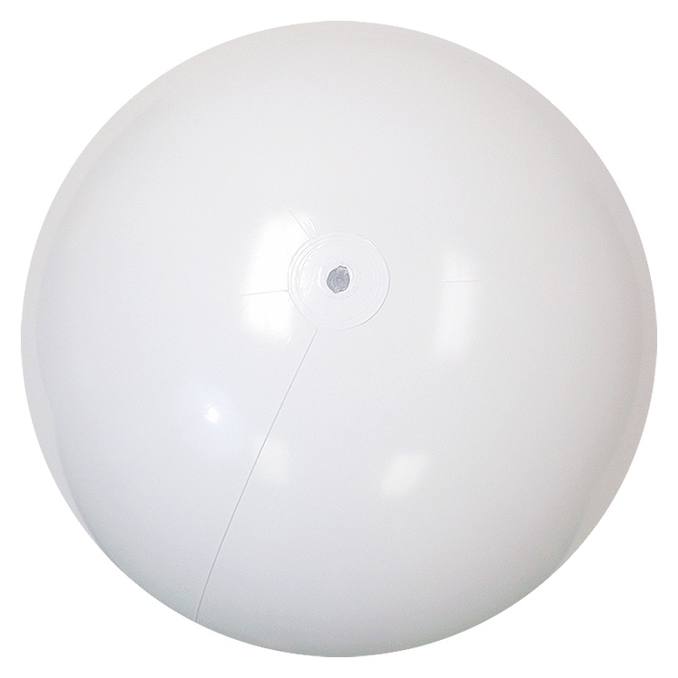 Swim Central 36 White and Red Classic Inflatable 6 Panel Beach Ball