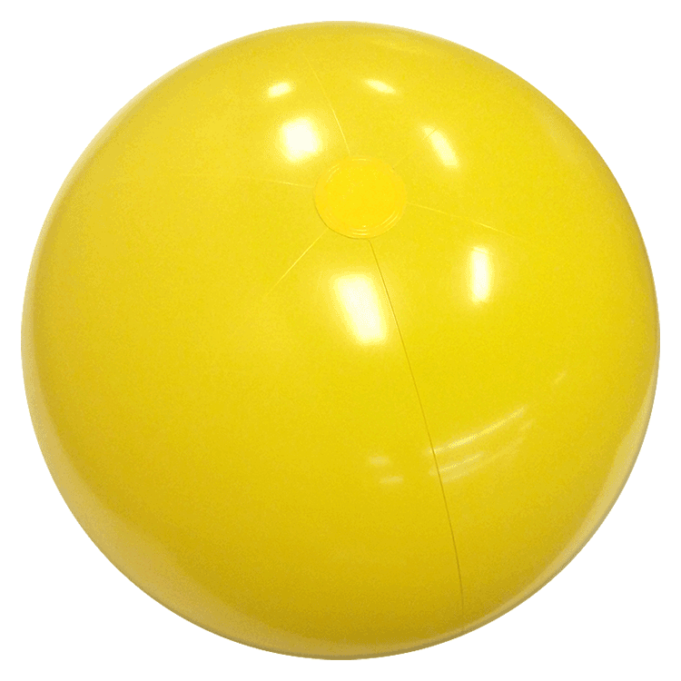 36-Inch Solid Yellow Beach Balls, Solid Beach Balls