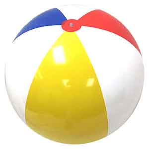 48'' Traditional Red Dot Beach Balls