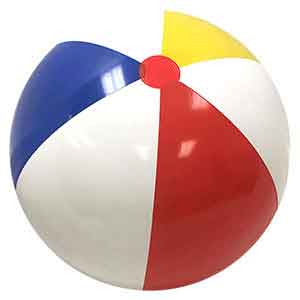 48'' Traditional Red Dot Beach Balls