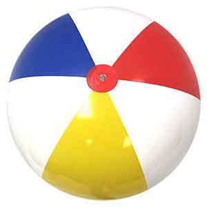 36'' Traditional Red Dot Beach Balls