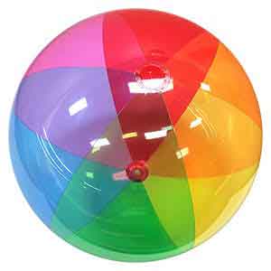 36'' Translucent Rainbow Beach Balls