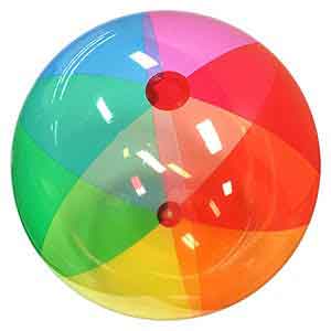 36'' Translucent Rainbow Beach Balls