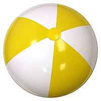 36'' Yellow & White Beach Balls