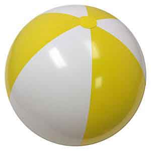 36'' Yellow & White Beach Balls