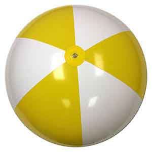 36'' Yellow & White Beach Balls