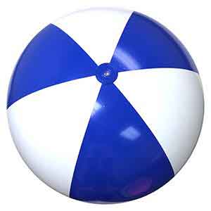 25 / 48'' Blue & White Beach Balls