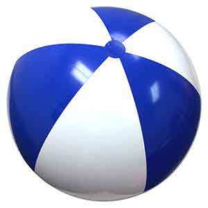 25 / 48'' Blue & White Beach Balls