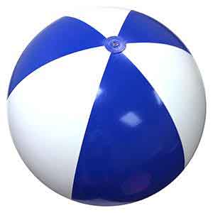 25 / 48'' Blue & White Beach Balls