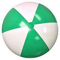25 / 48'' Green & White Beach Balls