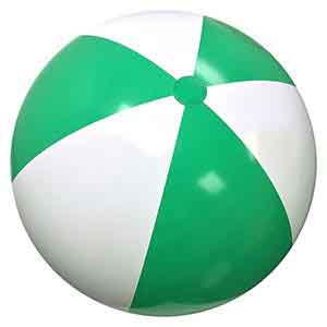 25 / 48'' Green & White Beach Balls