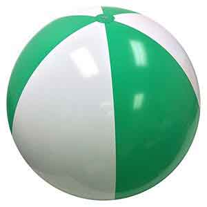 25 / 48'' Green & White Beach Balls
