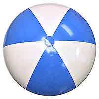 25 / 48'' Light Blue & White Beach Balls