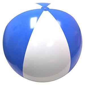25 / 48'' Light Blue & White Beach Balls