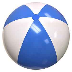 25 / 48'' Light Blue & White Beach Balls