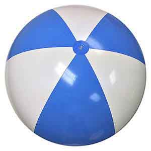 25 / 48'' Light Blue & White Beach Balls