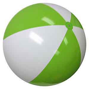 25 / 48'' Lime Green & White Beach Balls