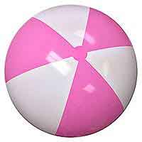 25 / 48'' Pink & White Beach Balls