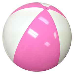 25 / 48'' Pink & White Beach Balls