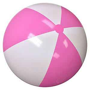 25 / 48'' Pink & White Beach Balls