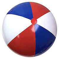 25 / 48'' Red White & Blue Beach Balls
