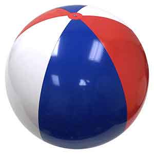 25 / 48'' Red White & Blue Beach Balls