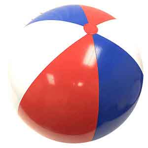 25 / 48'' Red White & Blue Beach Balls