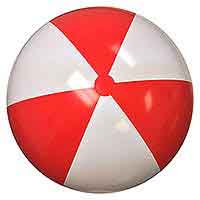 25 / 48'' Red & White Beach Balls
