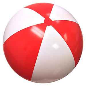 25 / 48'' Red & White Beach Balls