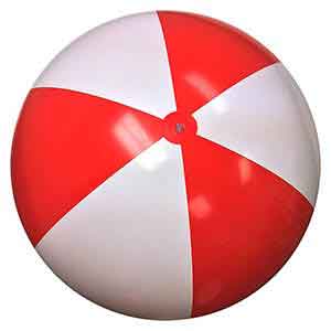 25 / 48'' Red & White Beach Balls