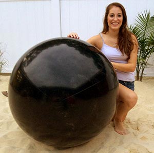 25 / 48'' Solid Black Beach Balls