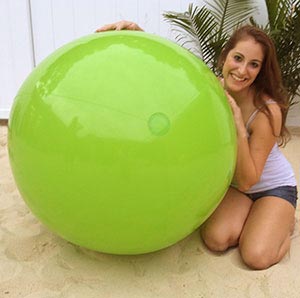 25 / 48'' Solid Lime Green Beach Balls