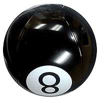 6'' Black 8 Ball Beach Balls