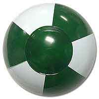 6'' Dark Green & White Beach Balls