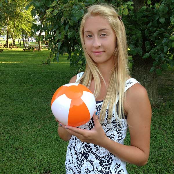 6'' Orange & White Beach Balls