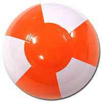 6'' Orange & White Beach Balls