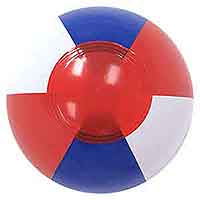 6'' Red White & Blue Beach Balls