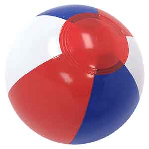 6'' Red White & Blue Beach Balls