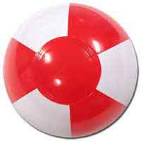 6'' Red & White Beach Balls