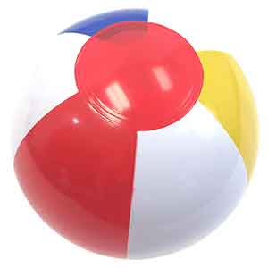 6'' Traditional Red Dot Beach Balls