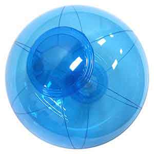 6'' Translucent Blue Beach Ball