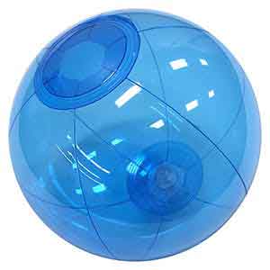 6'' Translucent Blue Beach Ball