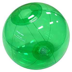 6'' Translucent Green Beach Balls