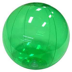 6'' Translucent Green Beach Balls