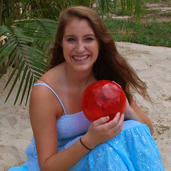 6'' Translucent Red Beach Ball